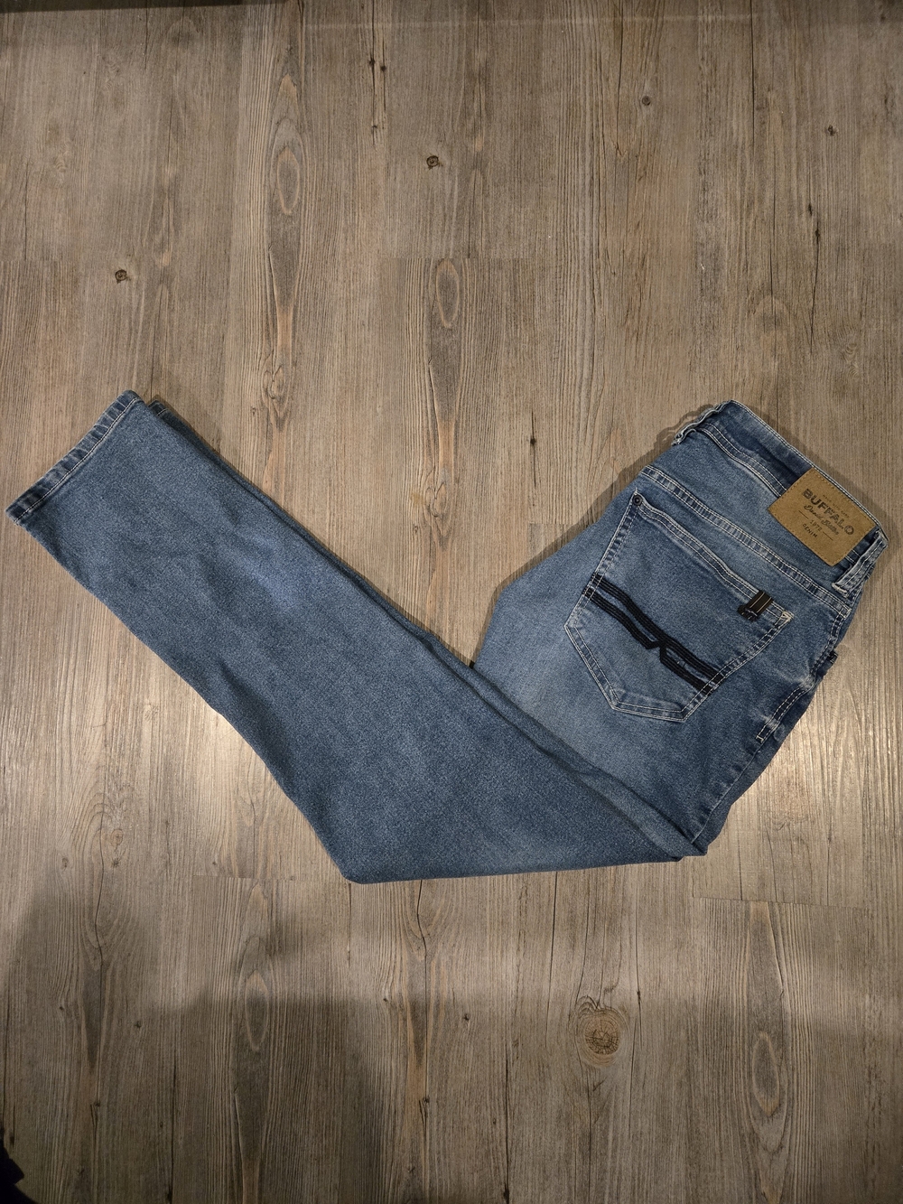 Buffalo David Bitton Slim Straight Light Wash Jeans - Picture 3 of 10
